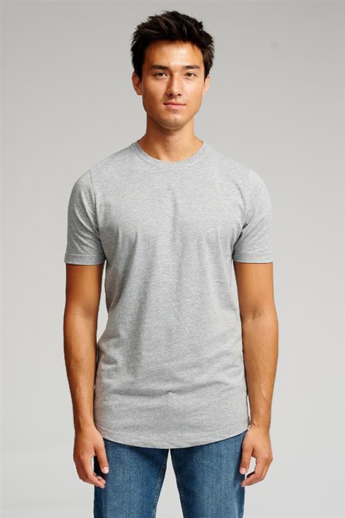 Long T-shirt - Oxford Grå - Herre - L - TeeShoppen