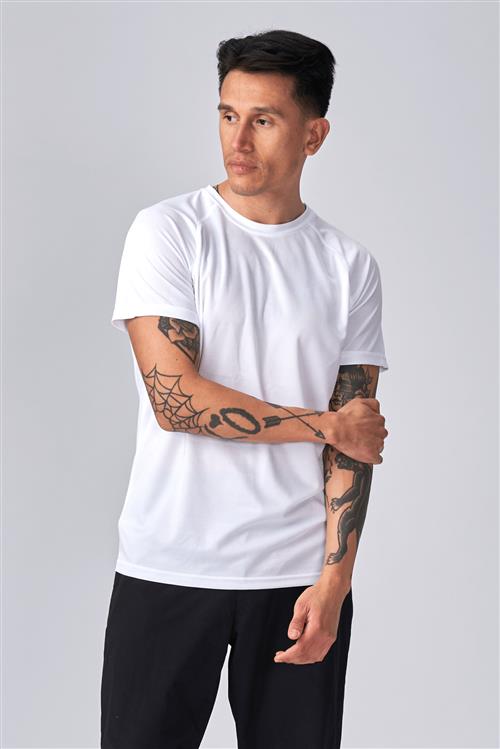 Trænings T-shirt - Hvid - Herre - 2XS - TeeShoppen