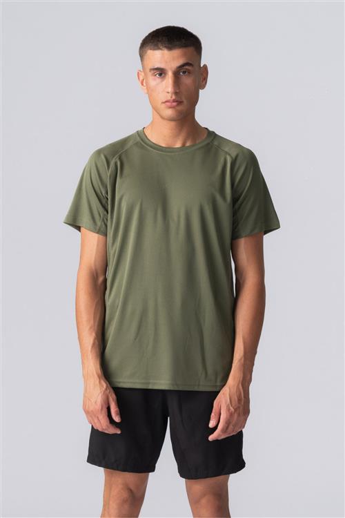 Trænings T-shirt - Army Grøn - Herre - 2XL - TeeShoppen