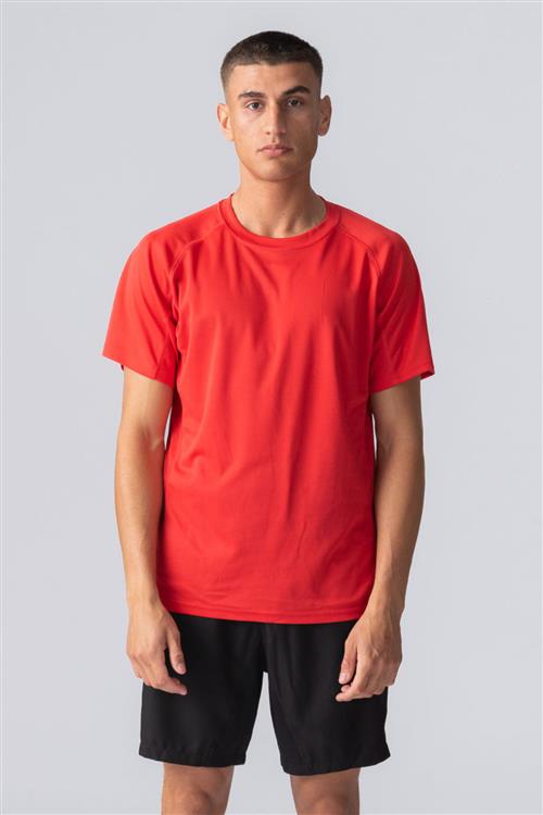 Trænings T-shirt - Rød - Herre - L - TeeShoppen