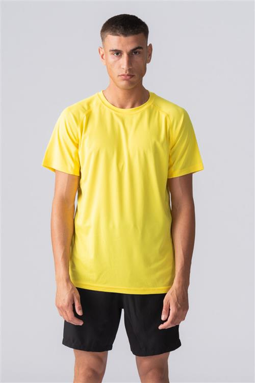 Trænings T-shirt - Gul - Herre - S - TeeShoppen