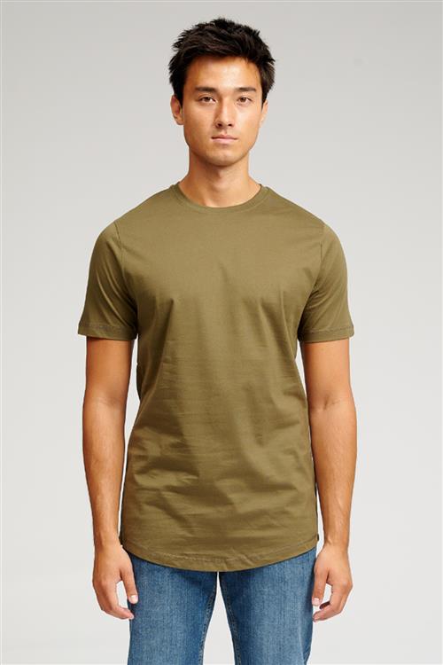 Long T-shirt - Armygrøn - Herre - L - TeeShoppen