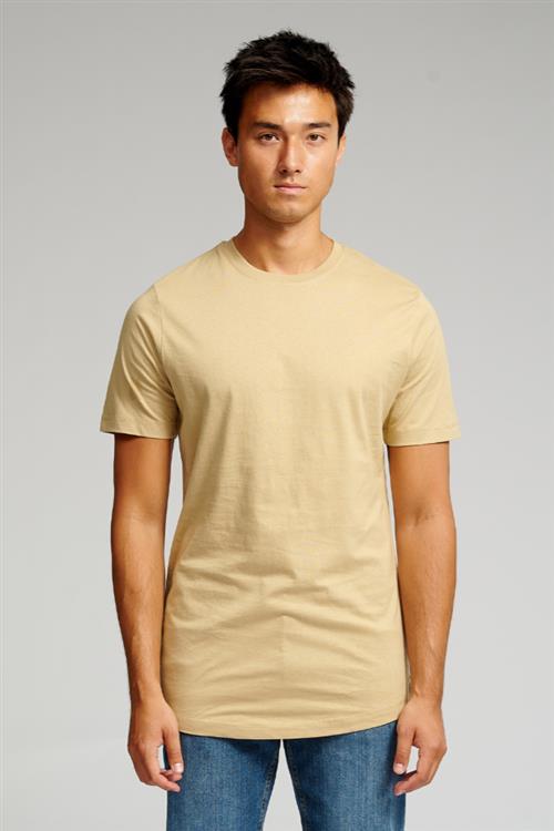 Long T-shirt - Sand - Herre - XL - TeeShoppen