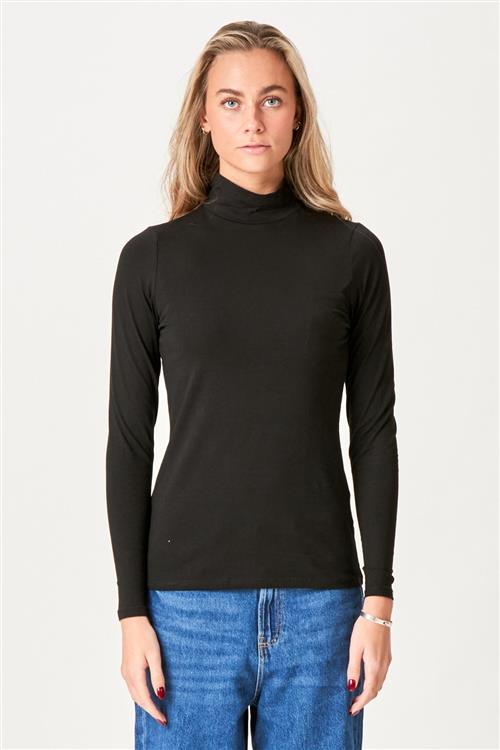 Turtleneck - Sort - Dame - XL - TeeShoppen
