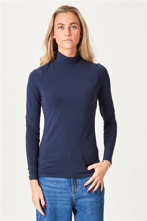 Turtleneck - Navy - Dame - S - TeeShoppen