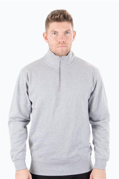 Quarter Zip sweat - Grå - Herre - XL - TeeShoppen