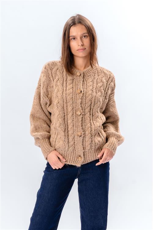 Botton Knit - Beige - One Size - TeeShoppen