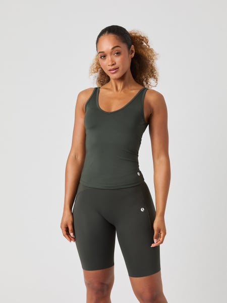 Björn Borg Ace Deep V Neck Tank Top Grøn, XS
