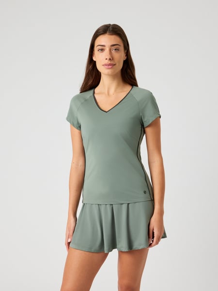 Björn Borg Ace V-neck T-shirt Grøn, XS