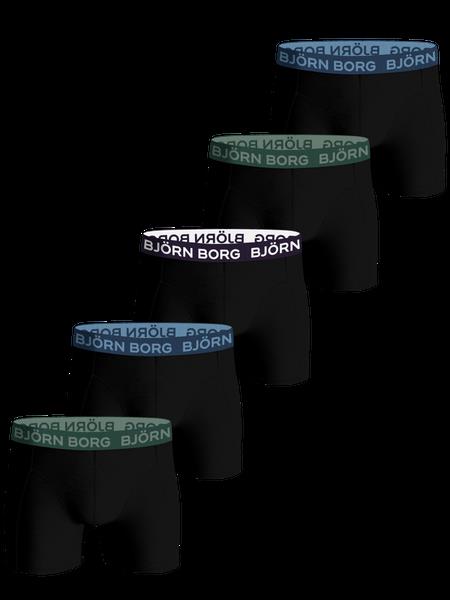 Björn Borg Cotton Stretch Boxer 5-pack Sort, S