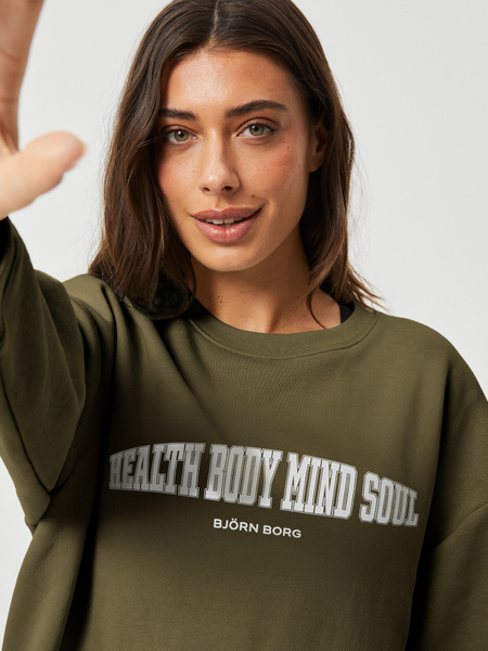 Björn Borg Ace Boyfriend Crew Grøn, S