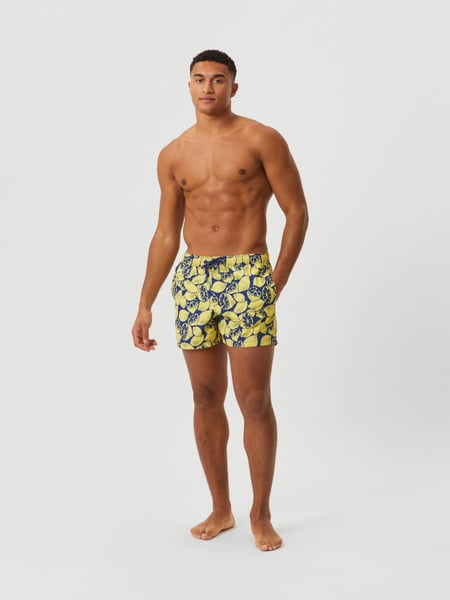 Björn Borg Borg Print Swim Shorts Gul, XXL