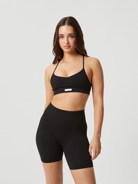 Björn Borg Studio Seamless Ribbed Strap Bra Sort, M
