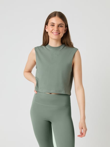 Björn Borg Borg Cropped Tank Top Grøn, XXL