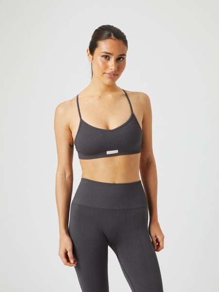 Björn Borg Studio Seamless Ribbed Strap Bra Grå, M