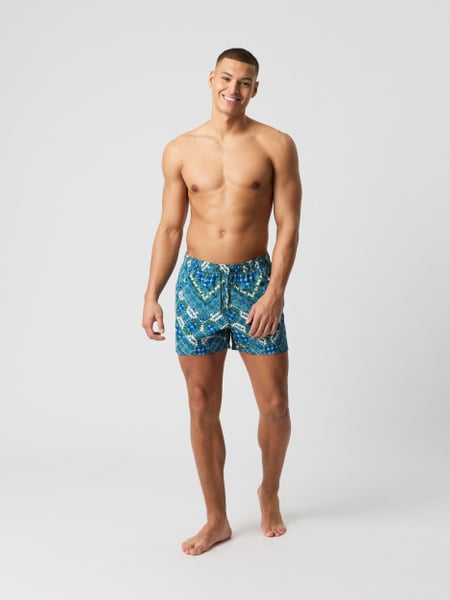Björn Borg Borg Print Swim Shorts Blå, XL