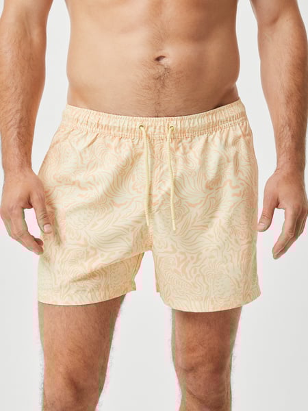 Björn Borg Borg Print Swim Shorts Gul, S