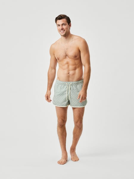 Björn Borg Borg Retro Print Swim Shorts Grøn, XL