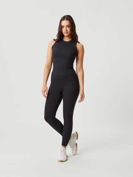 Björn Borg Studio Highwaist Rib Tights Sort, S