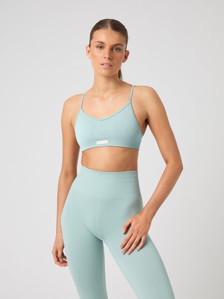 Björn Borg Studio Seamless Ribbed Strap Bra Blå, M