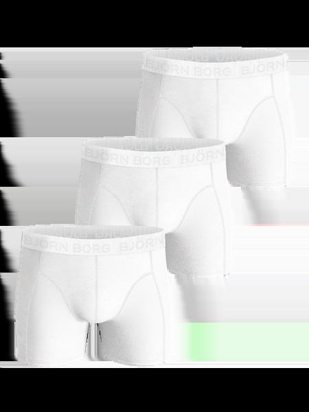 Björn Borg Cotton Stretch Boxers 3-pack Hvid, XS