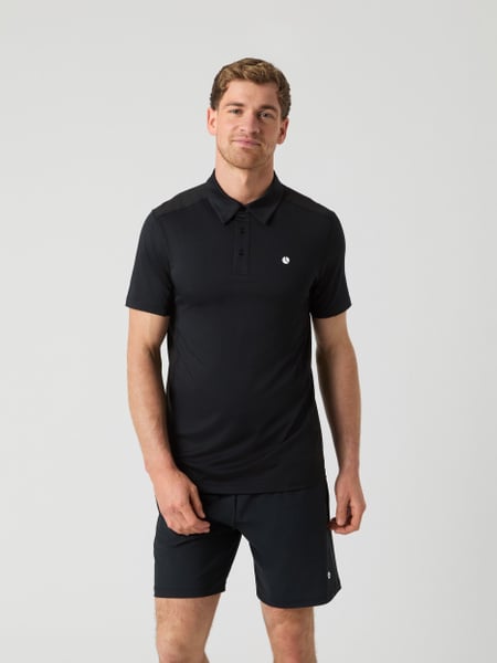 Björn Borg Ace Mesh Panel Polo Shirt Sort, L