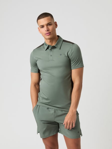 Björn Borg Ace Mesh Panel Polo Shirt Grøn, XXL