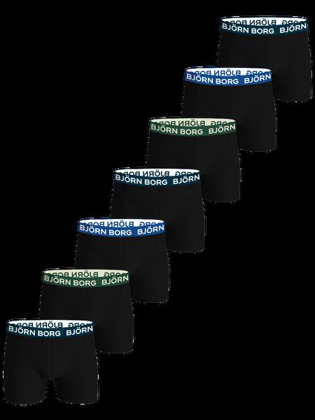 Björn Borg Cotton Stretch Boxers 7-pack Sort, XL