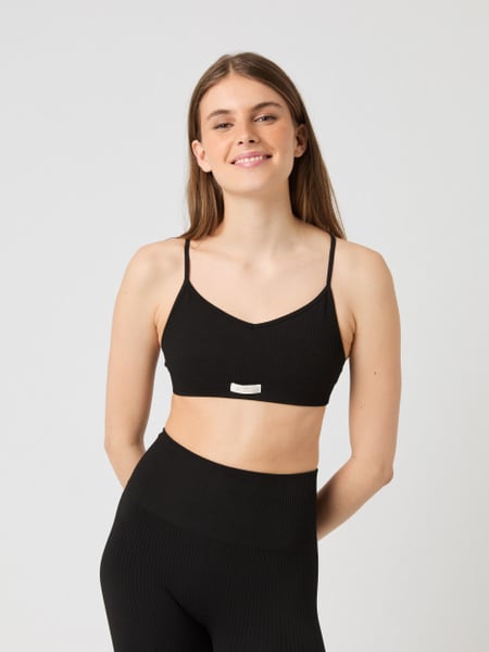 Björn Borg Studio Seamless Ribbed Strap Bra Sort, XSS