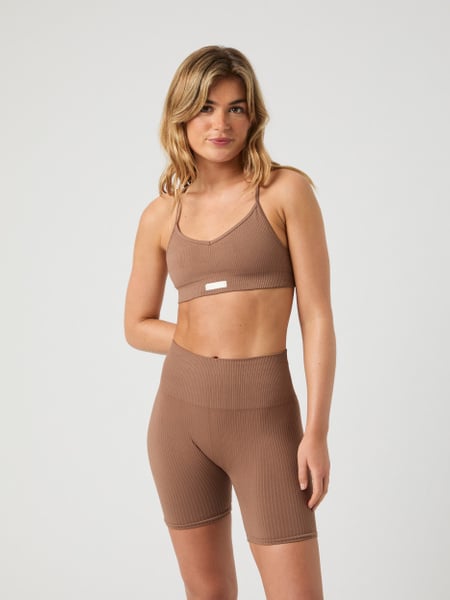 Björn Borg Studio Seamless Ribbed Shorts Brun, L