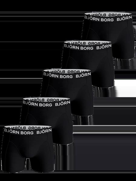 Björn Borg Cotton Stretch Boxers 5-pack Sort, M