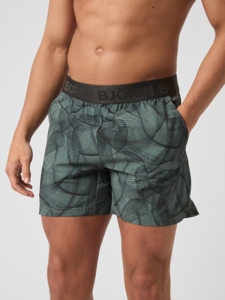 Björn Borg Ace Printed Short Shorts Grøn, S