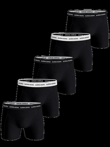 Björn Borg Cotton Stretch Boxers 5-pack Sort, S