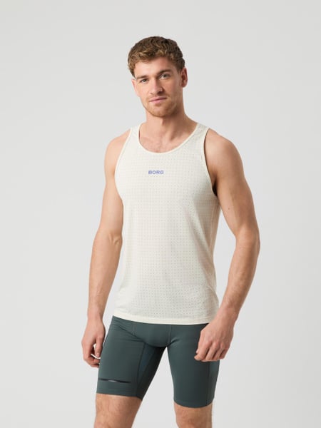 Björn Borg Borg Running Perforated Tank Hvid, XL