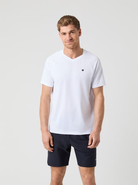 Björn Borg Ace V-neck T-shirt Hvid, XL