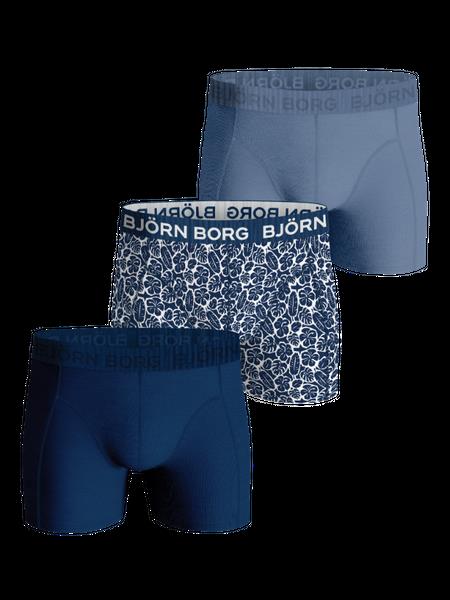 Björn Borg Cotton Stretch Boxers 3-pack Blå, XS
