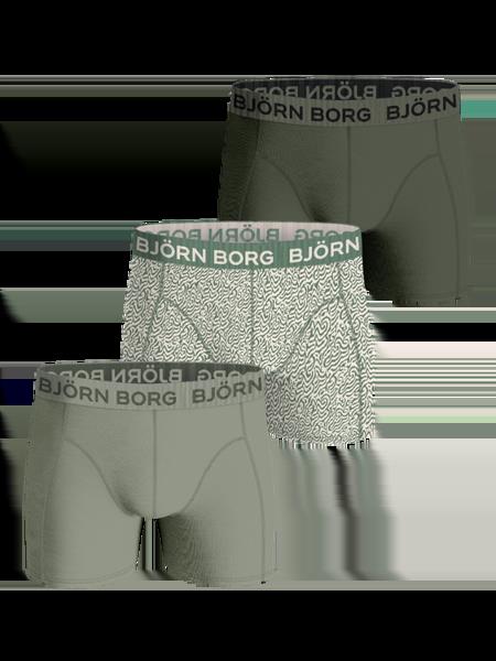 Björn Borg Cotton Stretch Boxers 3-pack Grøn, M