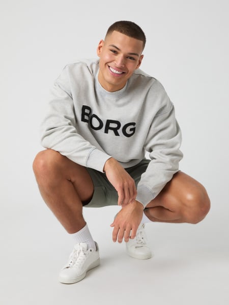Björn Borg Borg Oversized Logo Sweatshirt Grå, L