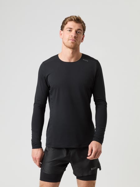Björn Borg Borg Running Feather Long Sleeve T-shirt Sort, XL