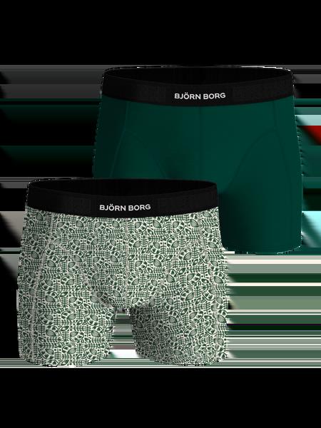 Björn Borg Premium Cotton Stretch Boxer 2-pack Grøn, XL