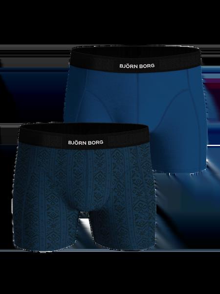 Björn Borg Premium Cotton Stretch Boxer 2-pack Blå, L