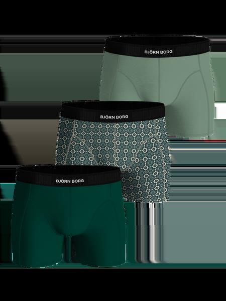 Björn Borg Premium Cotton Stretch Boxer 3-pack Grøn, XL