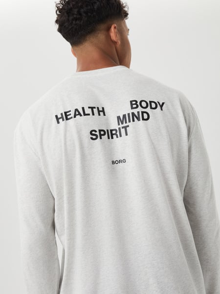 Björn Borg Borg Gym Long Sleeve T-shirt Grå, XL