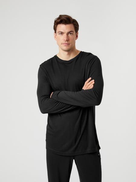 Björn Borg Core Bamboo Pyjama Long Sleeve T-shirt Sort, S