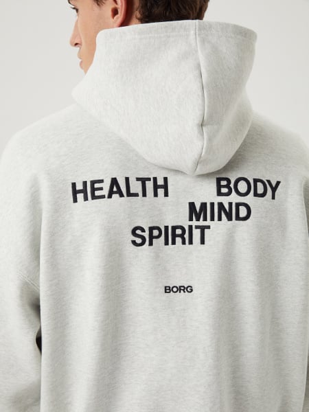 Björn Borg Borg Oversized Zip Hoodie Grå, XL