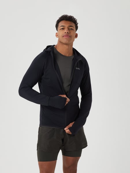 Björn Borg Borg Running Mid Layer Hood Sort, XXL