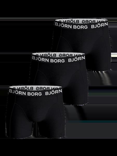 Björn Borg Cotton Stretch Boxers 3-pack Sort, XXL