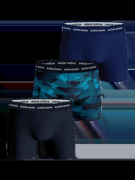 Björn Borg Cotton Stretch Boxers 3-pack Blå, S