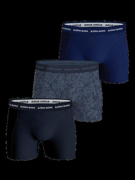 Björn Borg Cotton Stretch Boxers 3-pack Blå, XXL
