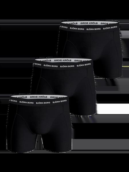 Björn Borg Cotton Stretch Boxers 3-pack Sort, M